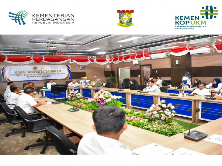 Kadis Perdagkop & UMK Kab. Kampar Dendi Hadiri RAT Koperasi Batobo Kampar TB. 2022 dan 2023