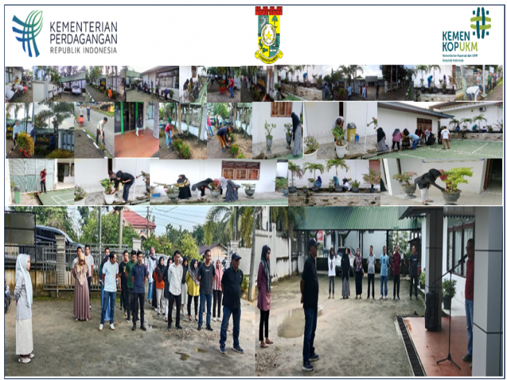 Kegiatan Gotong Royong Dinas Perdagangan, Koperasi dan UMK Kab. Kampar