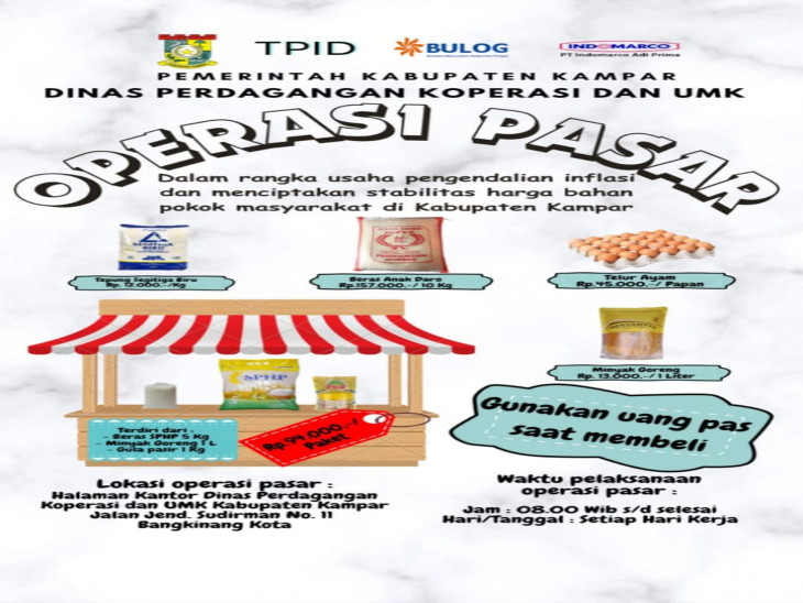 Kendalikan Inflasi, Disperdagkop & UMK Gelar Operasi Pasar Setiap Hari Kerja di Halaman Kantor