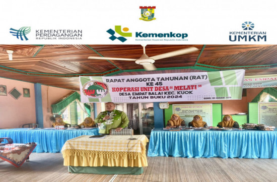 Kadis Perdagkop & UMK Kampar menghadiri RAT KUD Melati TB. 2024 di Desa Empat Balai, Kuok